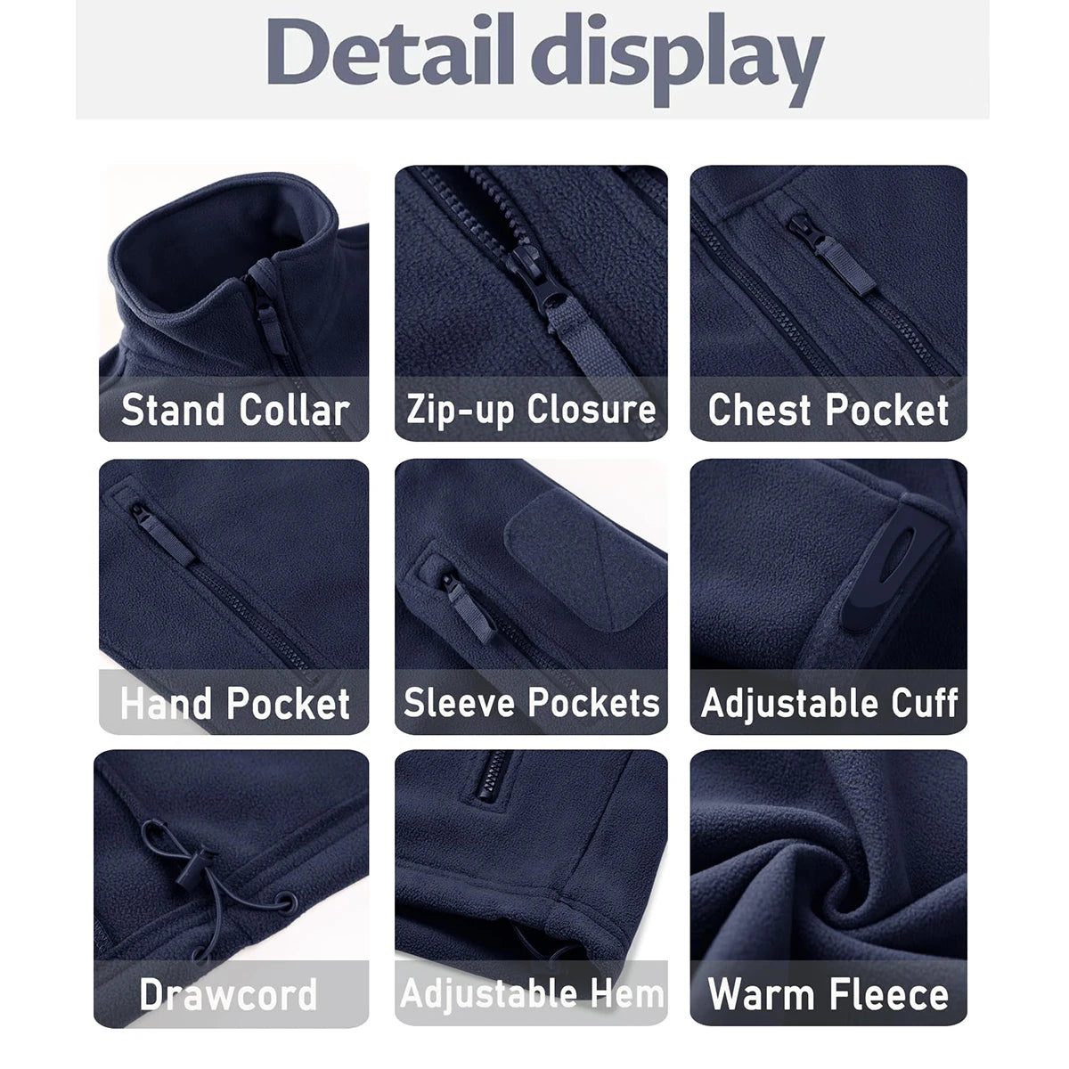 Men’s cotton-padded winter vest with stand collar