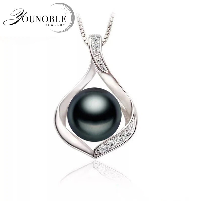 Elegant Pearl Necklace-925 Sterling Silver, Natural Freshwater