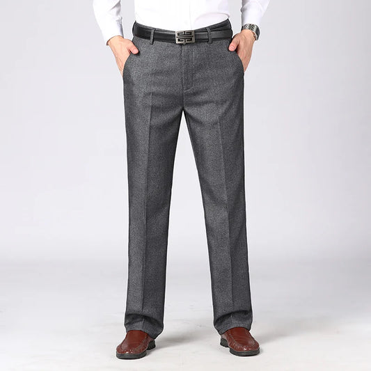 Smart casual straight pants in gray/black