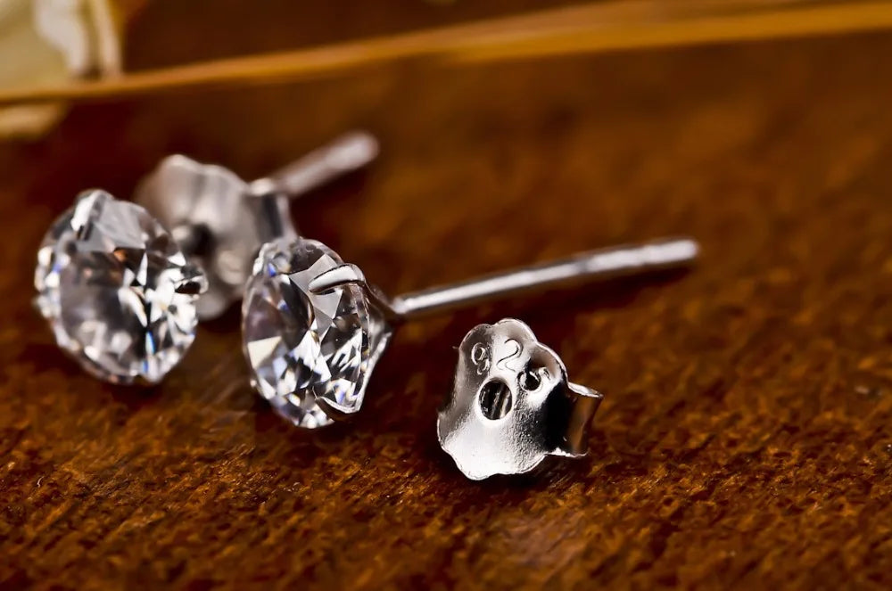 25 Sterling Silver CZ Stud Earrings – Classic Channel Set