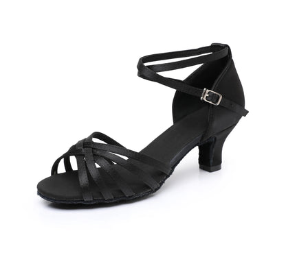 Women’s Latin Dance Shoes – Suede Sole, 5/7cm Heel