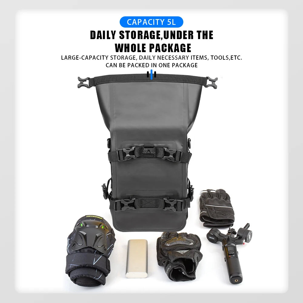 Compact protective bag for motorcycle maintenance gear