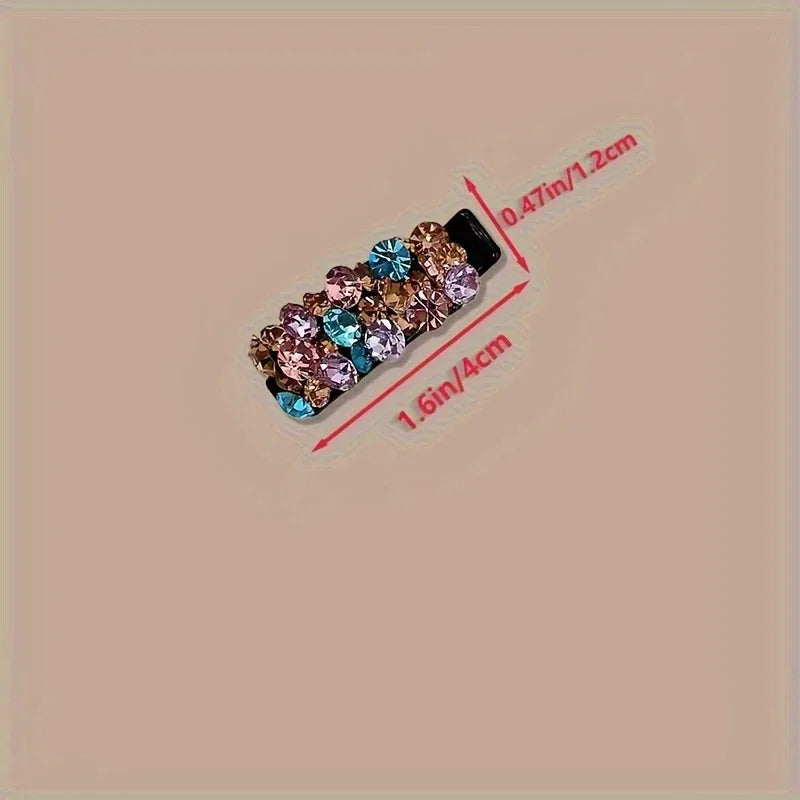 6PCS Rhinestone Hair Clips – Sparkling Crystal Side Clips