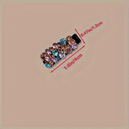 6PCS Rhinestone Hair Clips – Sparkling Crystal Side Clips