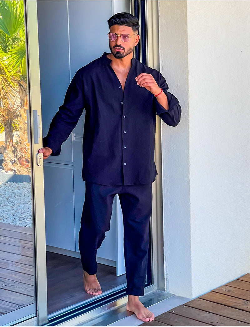 Men’s athletic joggers — loose fit, solid color, streetwear styles two-piece set