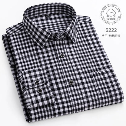 Ultra-soft 100% cotton flannel shirt, up to 11XL, cozy and stylish