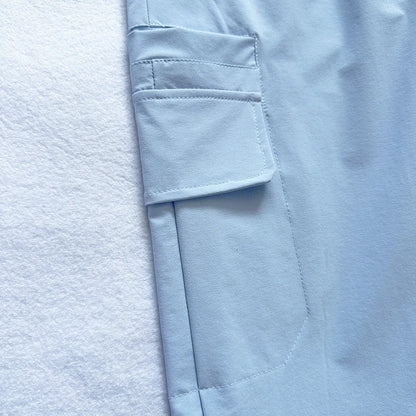 Trendy loose-fit drop-crotch casual trousers