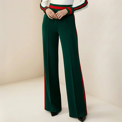 Stylish contrast-color casual/formal pants