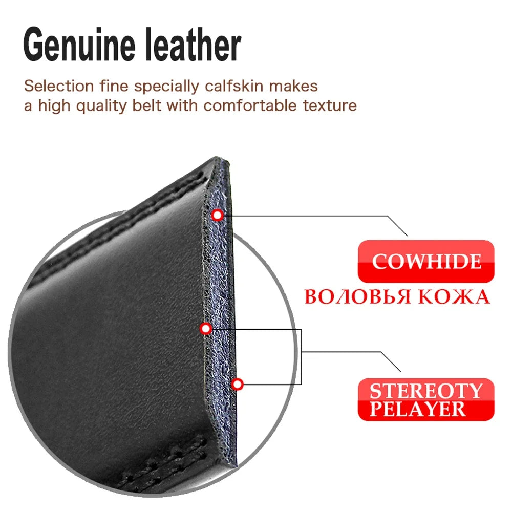 Premium designer-style leather belt for men