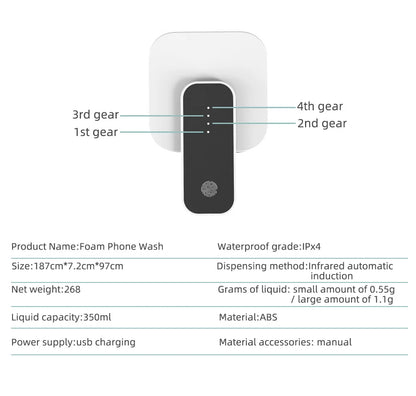 Rechargeable touch-free hand soap dispenser for clean, easy use