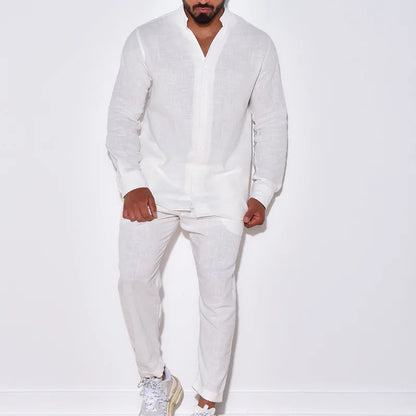 Men’s athletic joggers — loose fit, solid color, streetwear styles two-piece set