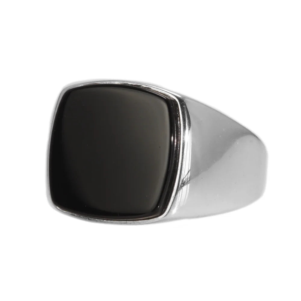 925 sterling silver men’s ring with premium natural stone