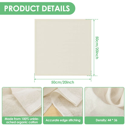 Unbleached cotton cheesecloth for straining and cooking