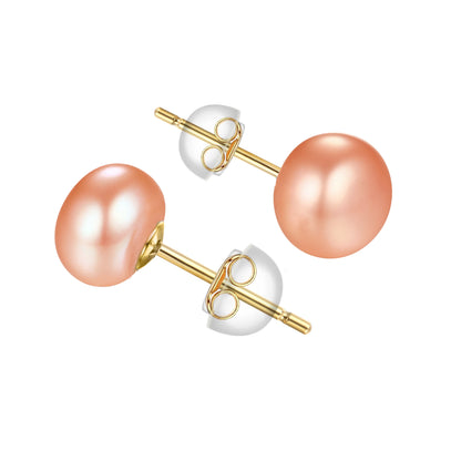 Freshwater Pearl Stud Earrings – 925 Sterling Silver