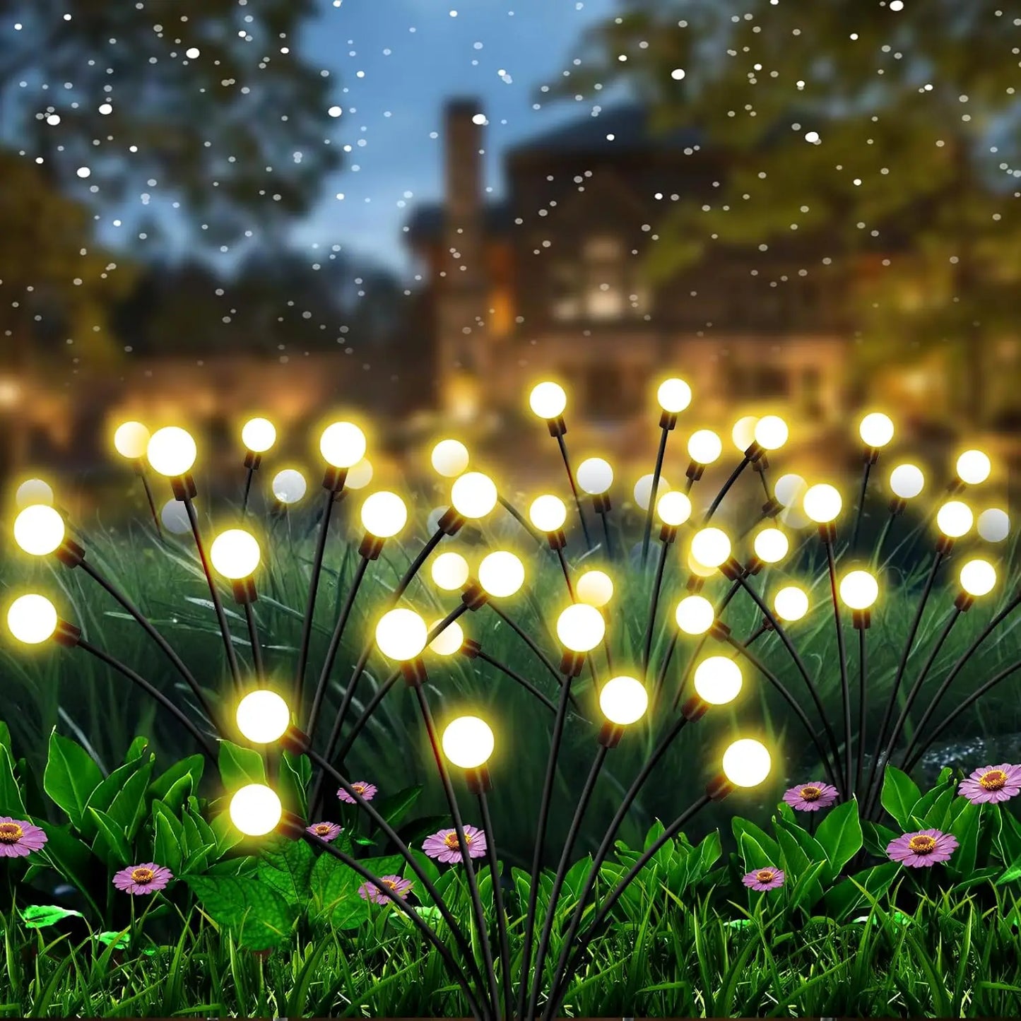 Waterproof solar garden lights for patios, yards, and pathways