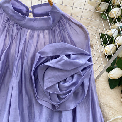 Elegant solid-color women’s blouse for everyday wear