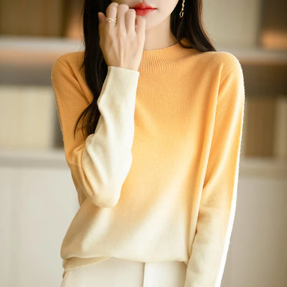 Women’s thick fine wool gradient sweater