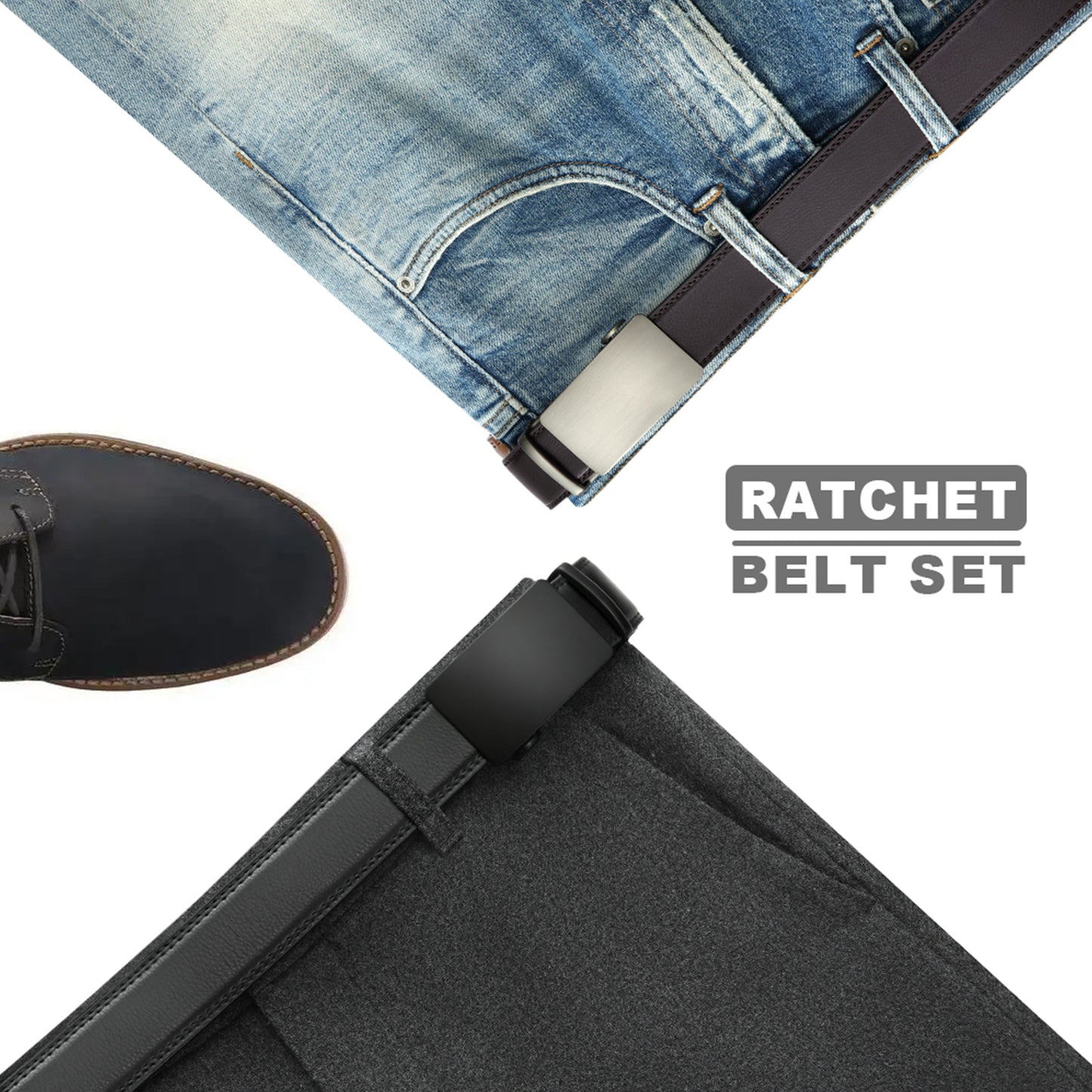 Premium designer-style leather belt for men