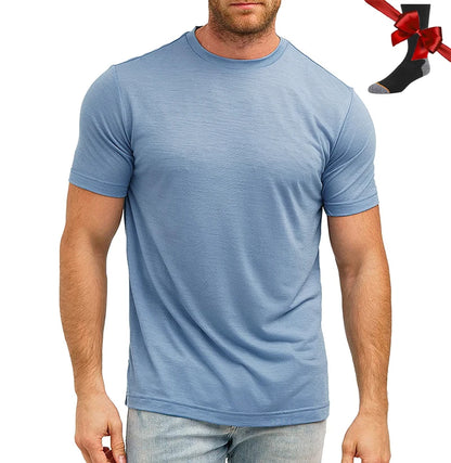 Men’s 100% superfine merino wool base-layer T-shirt
