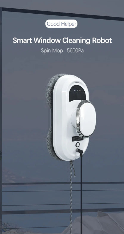 Remote-controlled smart glass cleaner robot—effortless, automated window cleaning for home