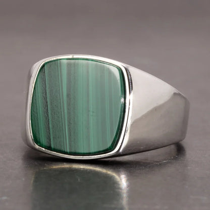 925 sterling silver men’s ring with premium natural stone