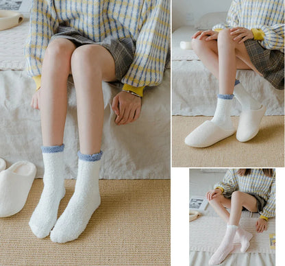 4 Pairs Women’s Fuzzy Socks – Warm, Thick & Soft