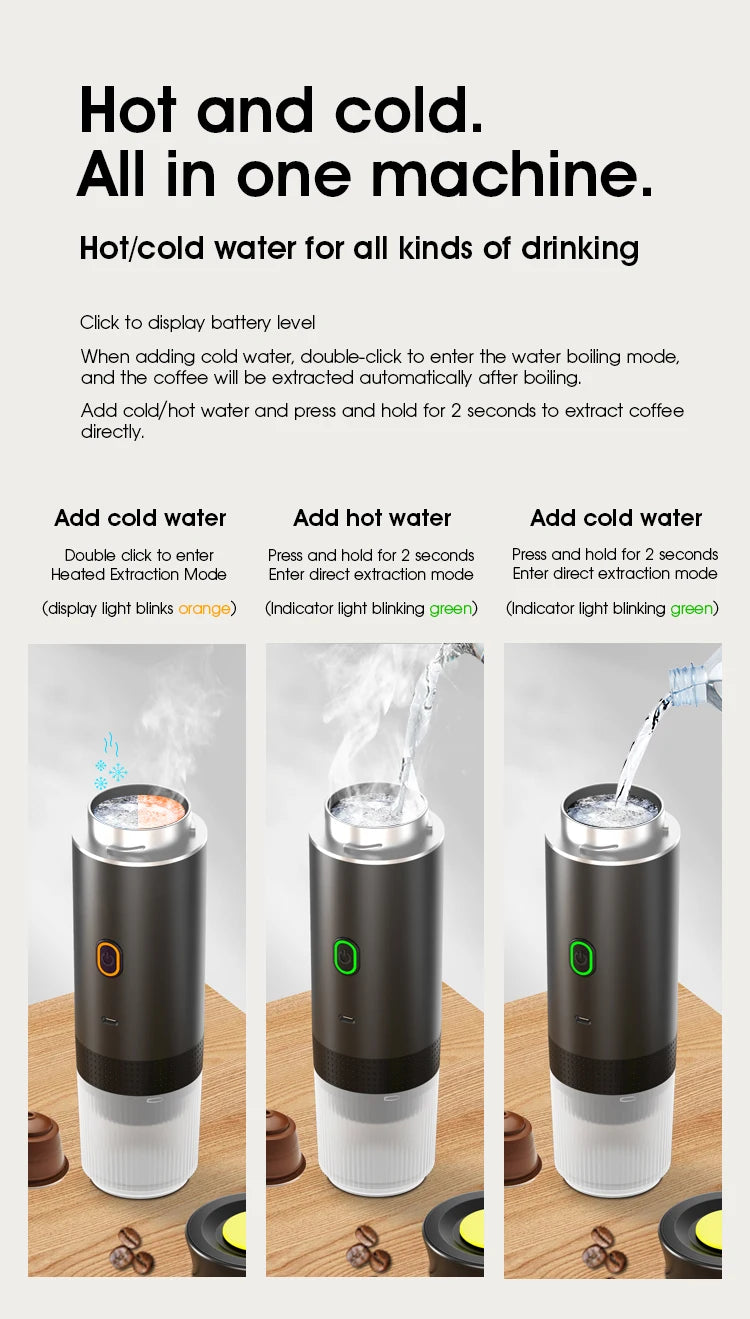 Electric handheld espresso maker—perfect for on-the-go brewing