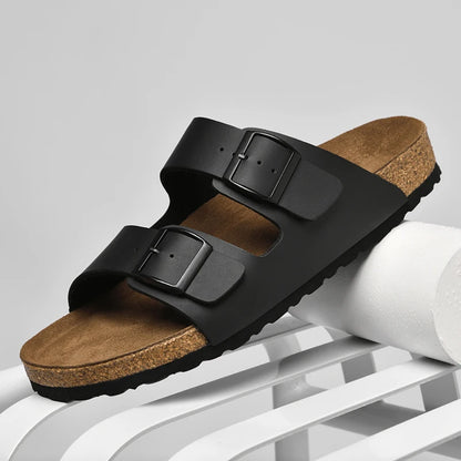 Flat anti-skid designer sandals for comfort