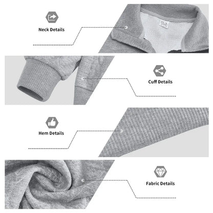 Cozy winter zip sweater with jacquard style — warm, sporty, and casual