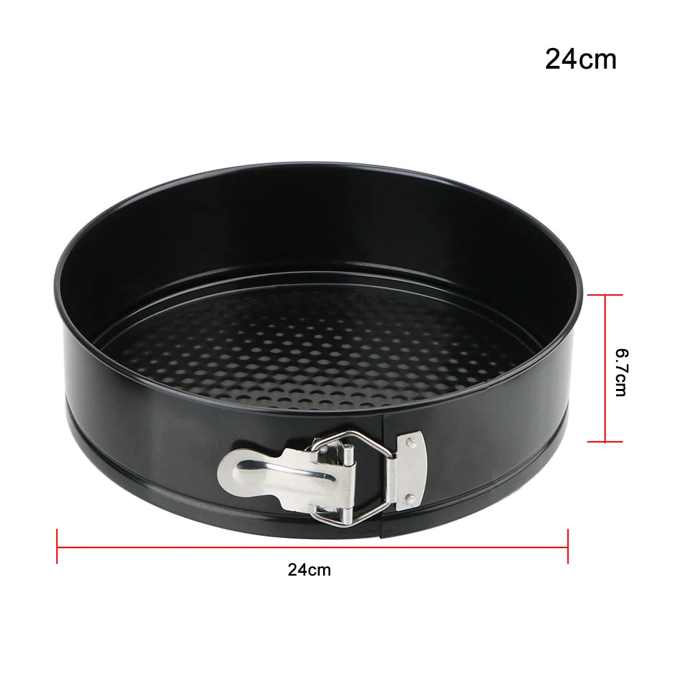 Removable-bottom round cake pan—non-stick carbon steel bakeware
