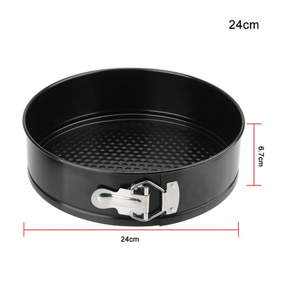 Removable-bottom round cake pan—non-stick carbon steel bakeware