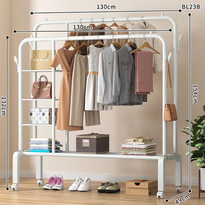 Freestanding clothes organizer for easy drying and hanging clothes