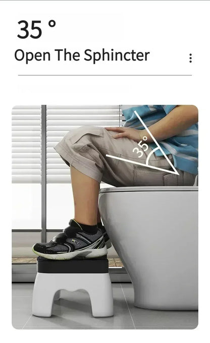 Ergonomic toilet foot stool for kids, adults, seniors, and pregnant women