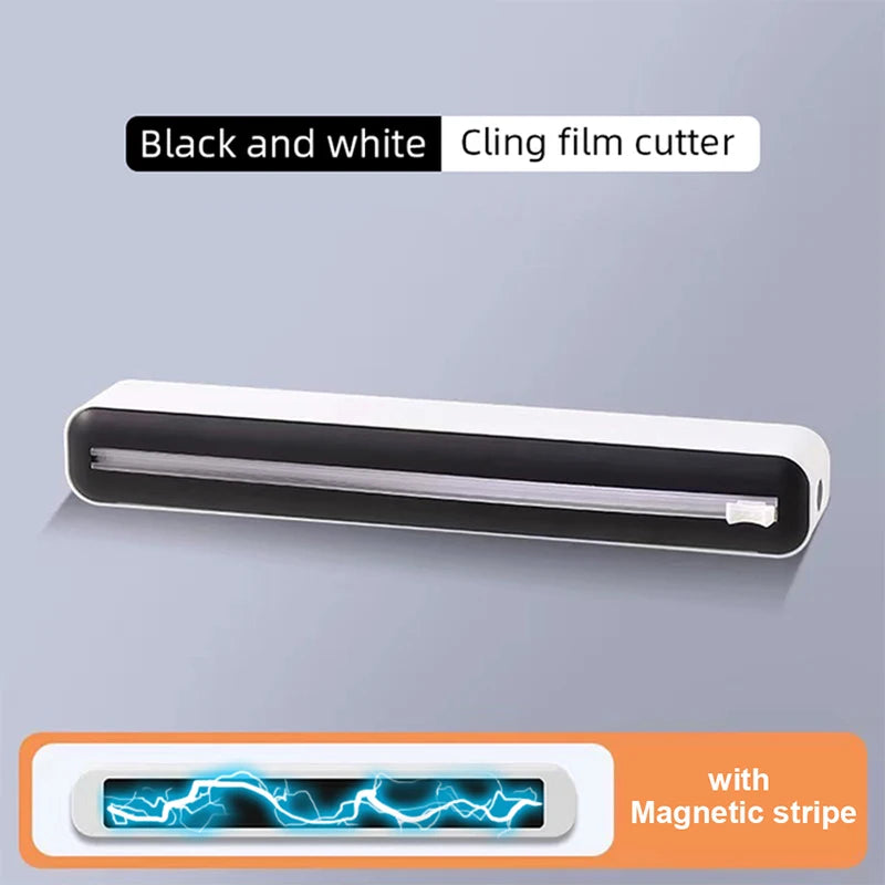 Foil and film storage box with built-in blade