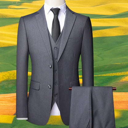 Elegant groomsmen suit jacket, vest & pants