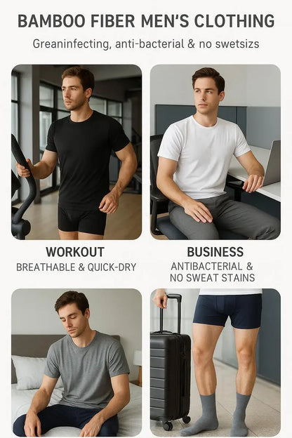 Sweat-absorbent classic round-neck gym undershirts