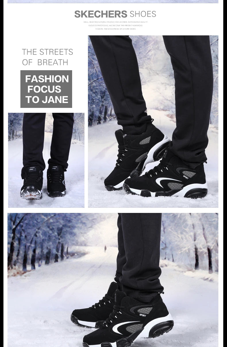 Men’s winter snow shoes, warm and non-slip