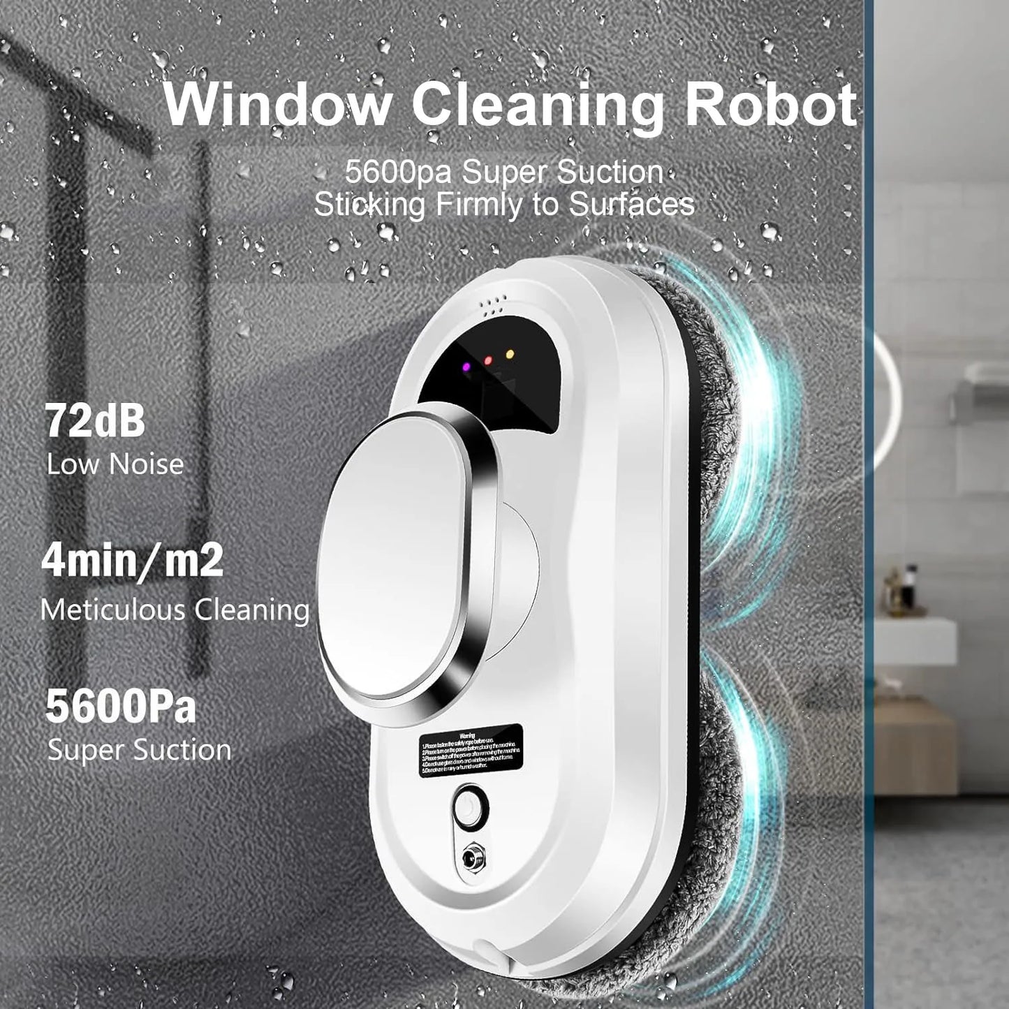 Remote-controlled smart glass cleaner robot—effortless, automated window cleaning for home