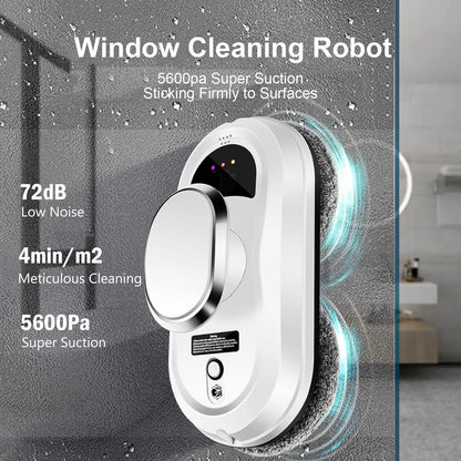 Remote-controlled smart glass cleaner robot—effortless, automated window cleaning for home