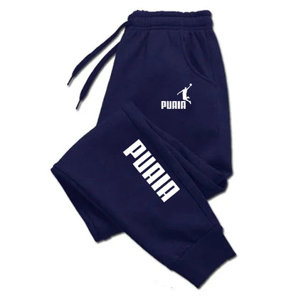 Men’s printed joggers, loose fit, autumn/winter streetwear