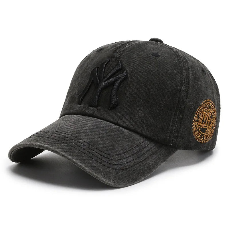 Unisex summer/autumn baseball cap with letter embroidery