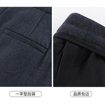Women’s slim high-waist wool pants, autumn casual
