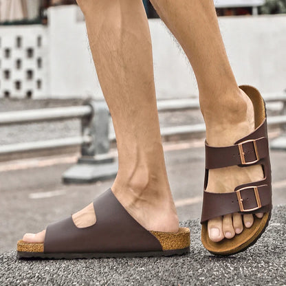 Flat anti-skid designer sandals for comfort