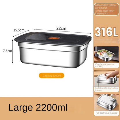 316 stainless steel leak-proof bento lunch box