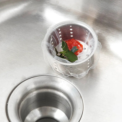 Durable stainless steel drain filter with fine mesh design; fits most sink drain holes