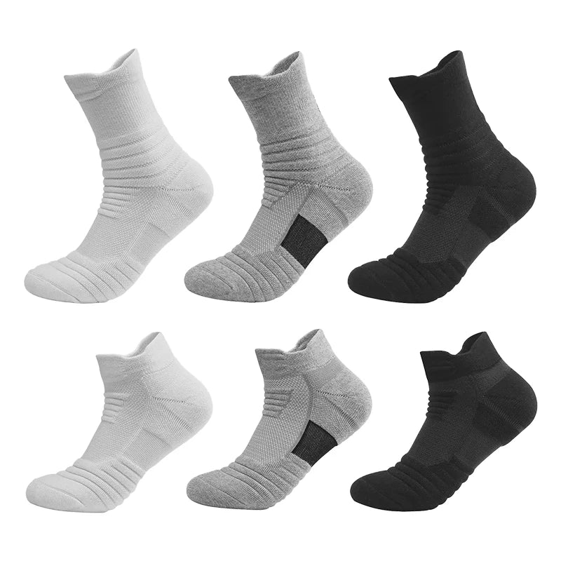 Moisture-wicking crew socks for sports and cycling