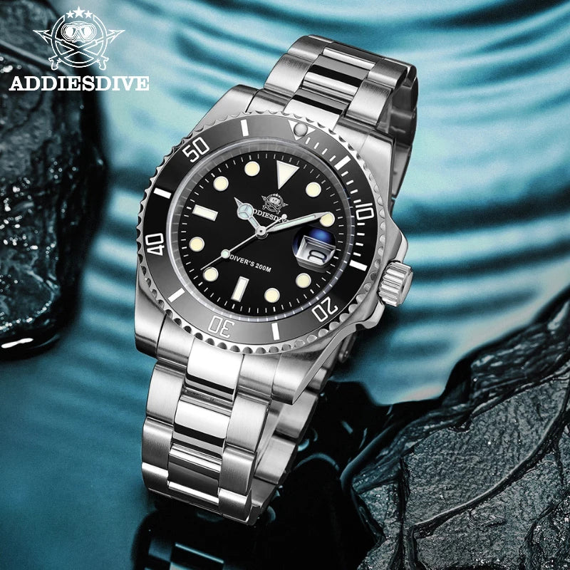 Waterproof stainless-steel men's quartz watch