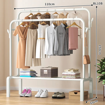 Freestanding clothes organizer for easy drying and hanging clothes