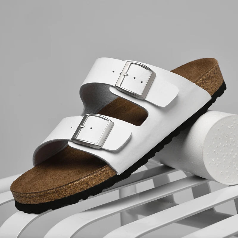 Flat anti-skid designer sandals for comfort