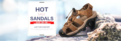 Fashionable non-slip outdoor leather sandals